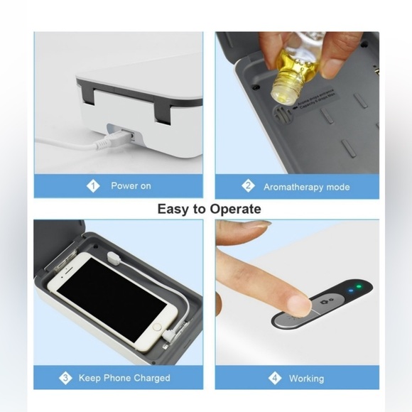 NEW 3 in 1 Smartphone Sanitizer & Charger with Aromatherapy Diffuser - Picture 6 of 10